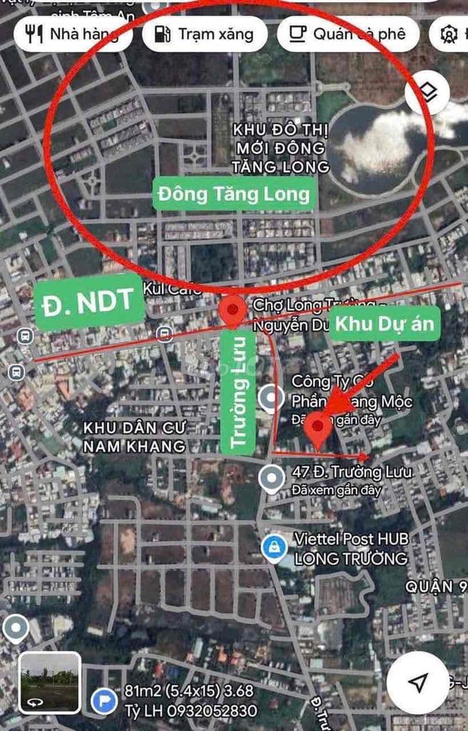 BÁN ĐẤT 1/ TRƯỜNG LƯU - CÁCH CHỢ 150M - 5.85 TỶ/115M2
