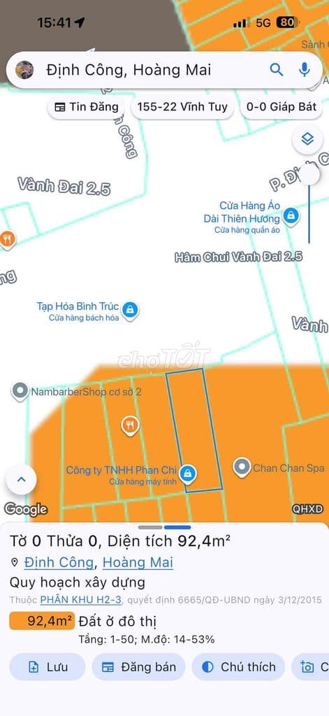 MẶT PHỐ VÀNH ĐAI 2.5 MỚI MỞ 👉🏻 ĐƯỜNG MỚI MỞ KHÔNG LO QUY HOẠCH 94m X - Ảnh 3