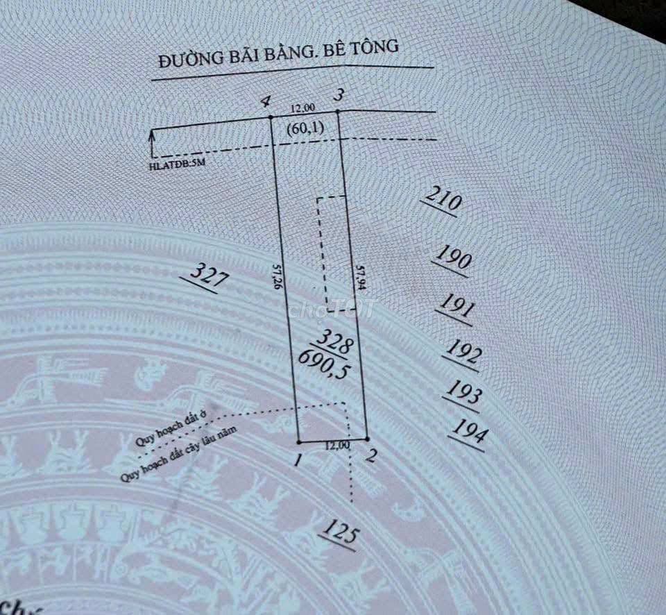 bán đất 12x58m An Linh Phú Giáo TPHCM giá 1ty3xx