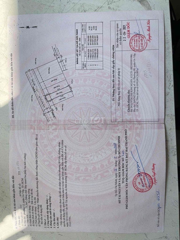 tôi cần bán đất hẻm 25/33 Bùi Quang Là, P12, GV