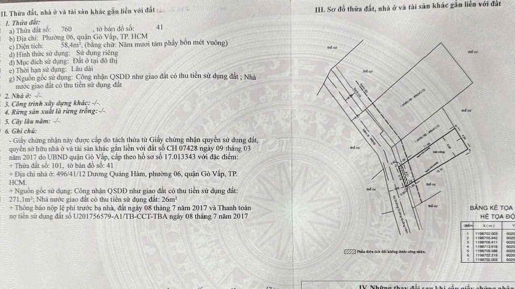 Đất HXH 496/ Dương Quảng Hàm, P.6, GV: 4,2( NH: 5,8m) x 14, giá 6,5tỷ - Ảnh 2