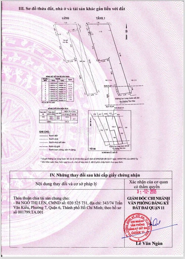 174 mặt tiền đường Lạc long Quân Q11