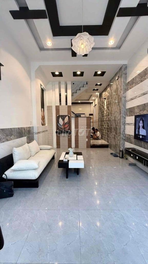 Bán Nhà Mới 4 Tầng Hẻm Xe Hơi Hương Lộ 2 - Lê Văn Quới, full nội thất