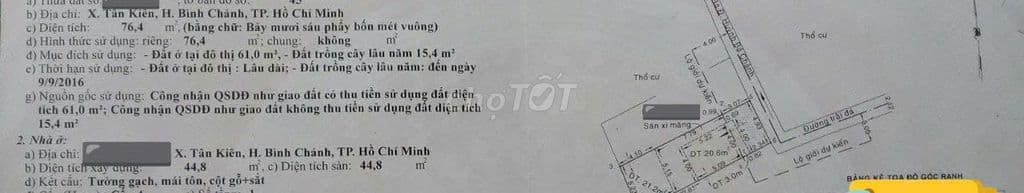 NHÀ BÌNH CHÁNH- TÂN KIÊN- 400M VÕ VĂN KIỆT- 5X15M-SỔ HỒNG-CHỈ 2.35 TỶ