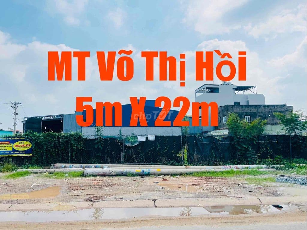 ✅ĐẤT MT Võ Thị Hồi Xã XTĐ- 5m X 22m👉MT Kinh Doanh Buôn Bán