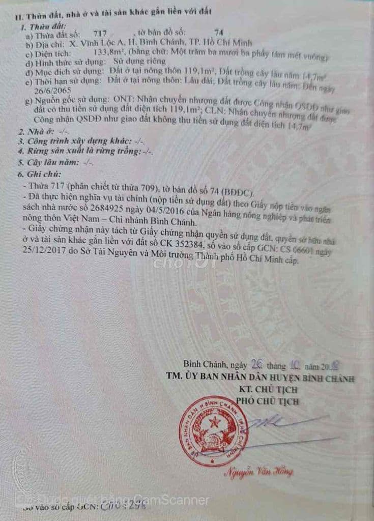 Bán GẤP 2 lô đất sổ hồng riêng