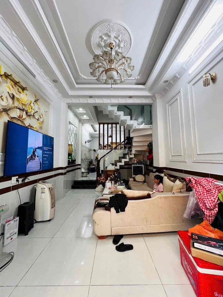 🏡🏡 Bán Nhà 4 Tầng - Ngay KDC ( Bình Tân ) - DT 4 x 13m - Đường Nhựa 7M - Ảnh 2
