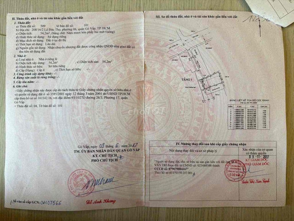 Bán nhà hẻm 208 Lê Đức Thọ Chính Chủ bán gấp đi nước ngoài 4tỷ x - Ảnh 2