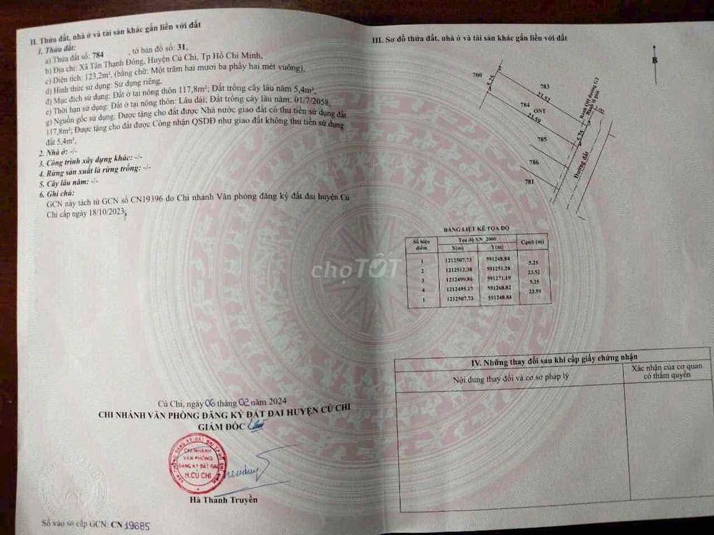 Bán Lô Đất 123m2 thổ cư. xin gpxd hoàn công - Ảnh 3