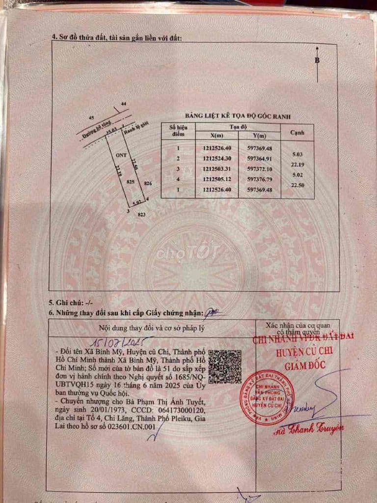 bán đất thổ cư xây dựng ngay 5x22=110m2 1 xẹt Hà Duy Phiên - Bình Mỹ - - Ảnh 2