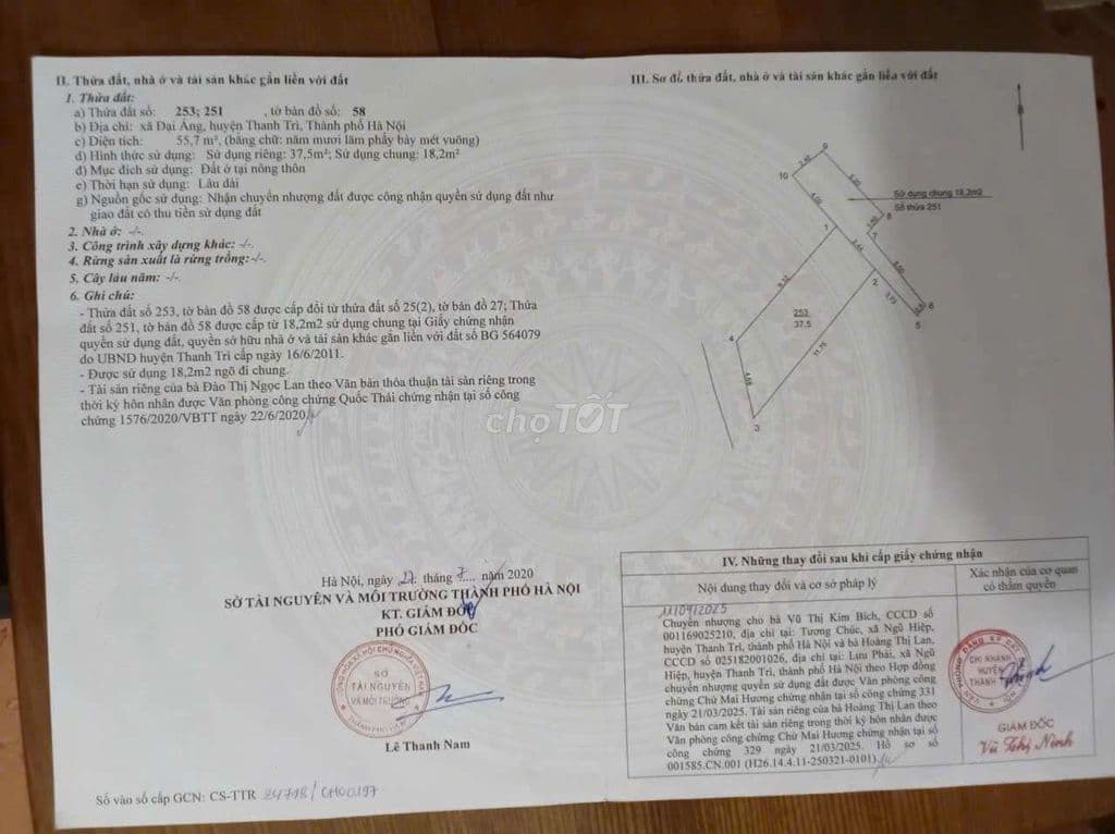 Chính chủ. bán đất Đại Áng xã. Ngọc Hồi. TP Hà Nôi - Ảnh 3