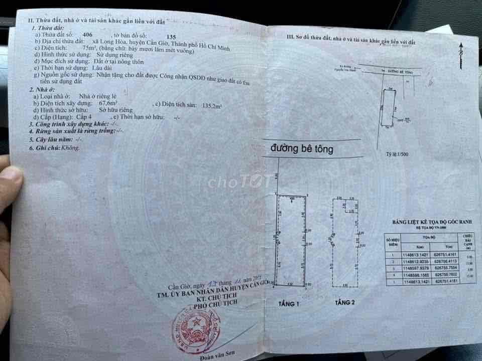 bán Gấp nhà Thổ Cư , cần giờ - Ảnh 2