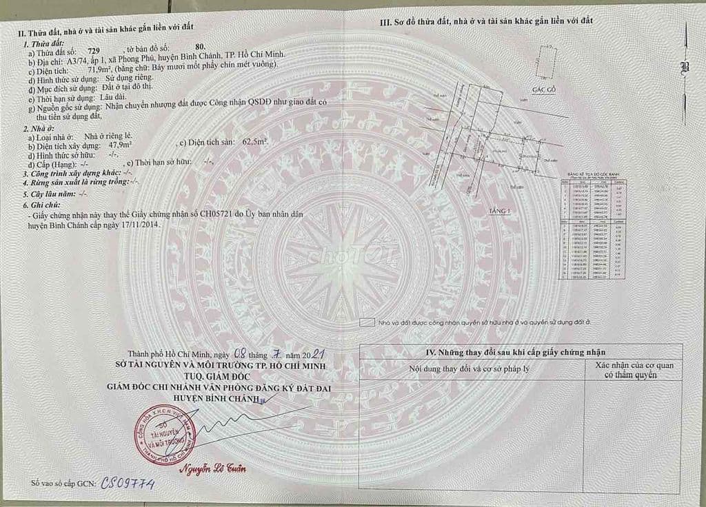 chính chủ bán gấp nhà phong phú