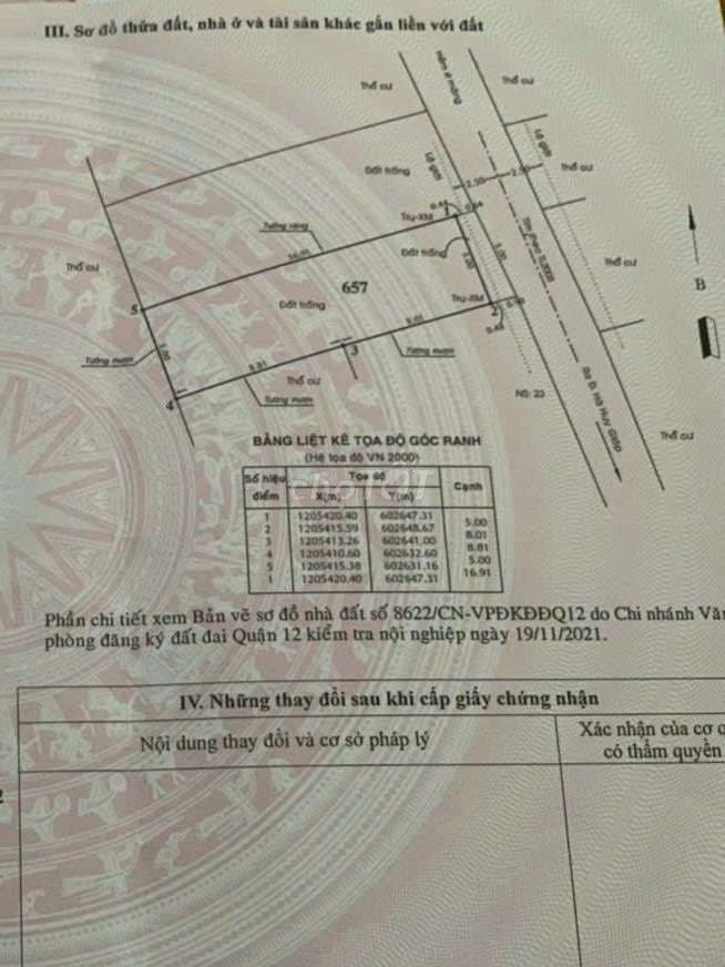 Chính chủ bán lô đất TL54 (P.Thạnh Lộc, Q12 cũ), full thổ cư 5mx17m - Ảnh 2