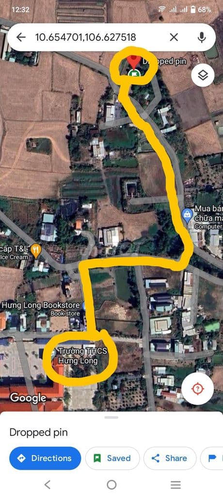 Có sổ đất trồng cây Hưng Long Bình Chánh gần trường THCS Hưng Long