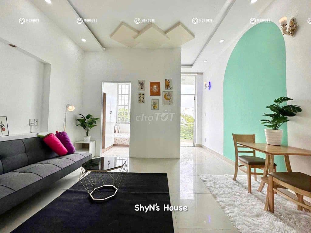 Cho thuê căn hộ 1PN ban công, tách bếp, full NT gần chợ Tân Hương