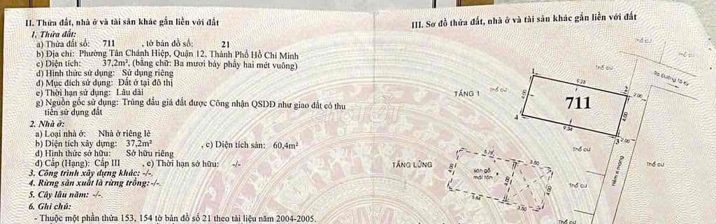 Bán nhà hẻm Q.12 giá rẻ (rao 3.3ty chốt 2.9ty bán)