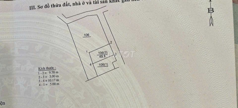 Cần bán đất thổ cư ngõ 23 Bồ Đề