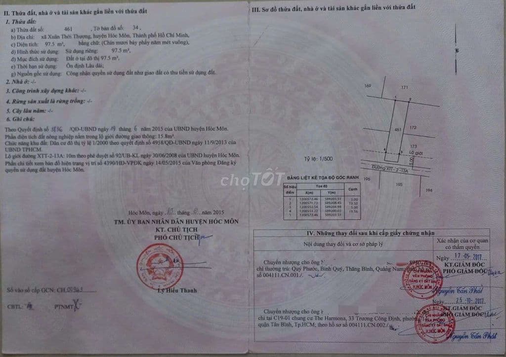 Chính chủ, bán đất SHR, thổ cư, xuân thới thượng 25, hóc môn,hẽm ô tô