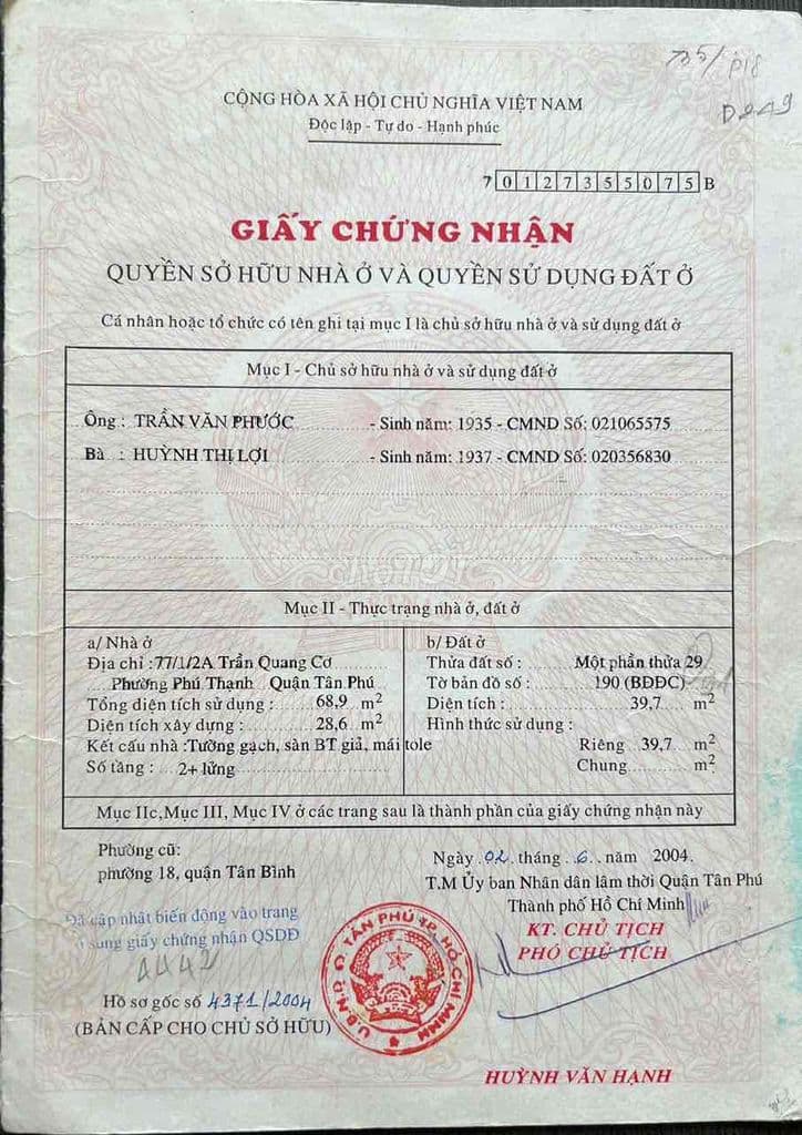 hh 1% . 57/21 trần quang cơ . 3pn