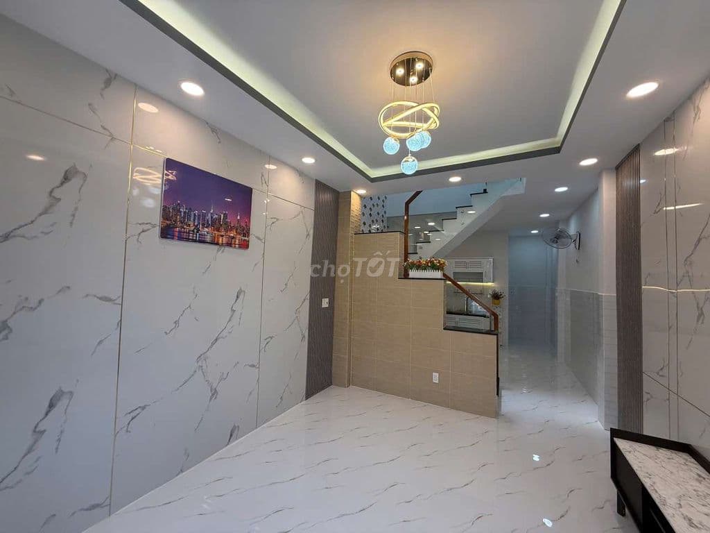 Bán nhà đường Quốc Lộ 50 DT.3m5×11m } 1 Lầu 2 Phòng 2toilet Hẽm xe hơi - Ảnh 2