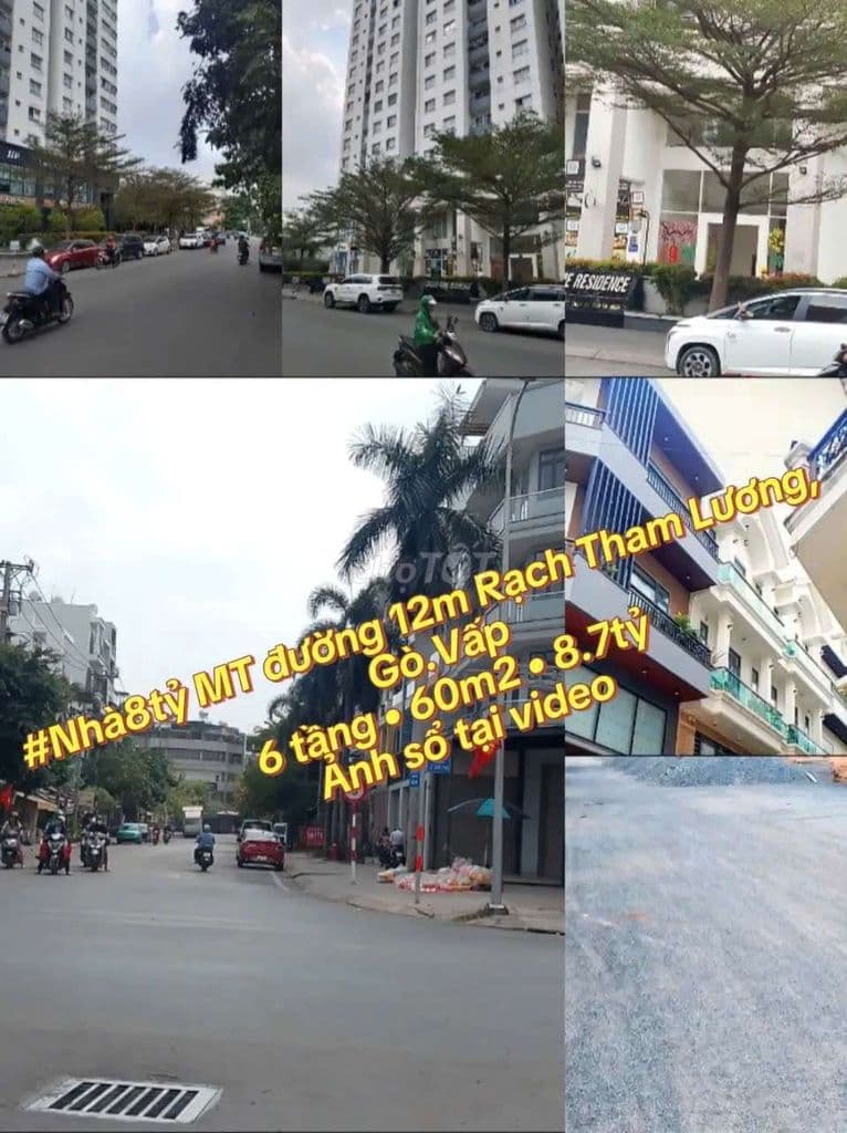 #Nha8.xty (x?) Mặt Tiền Đường Rạch Tham Lương, 6 tầng, 60m2