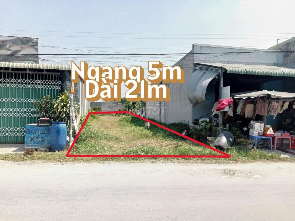 Bán gấp đất 105m2(5x21)giá 1tỷ2 đường Nguyễn Văn Khạ Tân An Hội Củ Chi