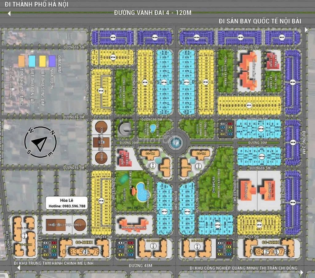 Bán nhà góc 3 mặt tiền HUD Mê Linh Central, sổ hồng, 160m2, 13.x tỷ