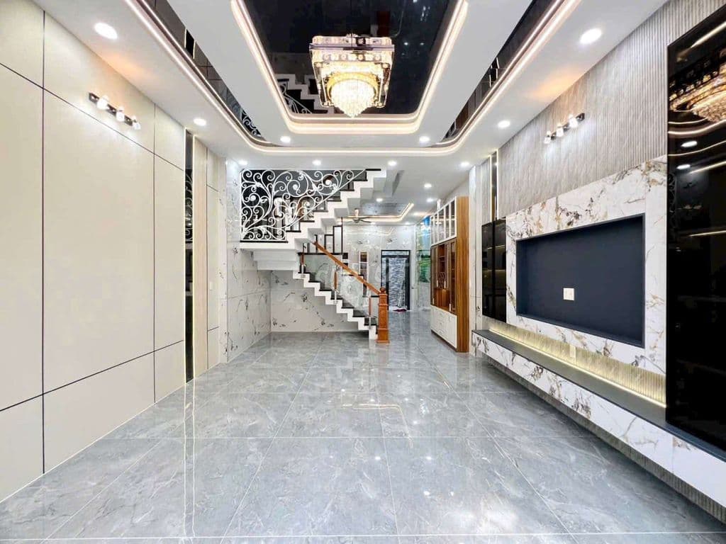 Bán nhà xây mới 5x15m đúc 1trệt 3 lầu hẻm 6m Lê Văn Khương - Ảnh 2