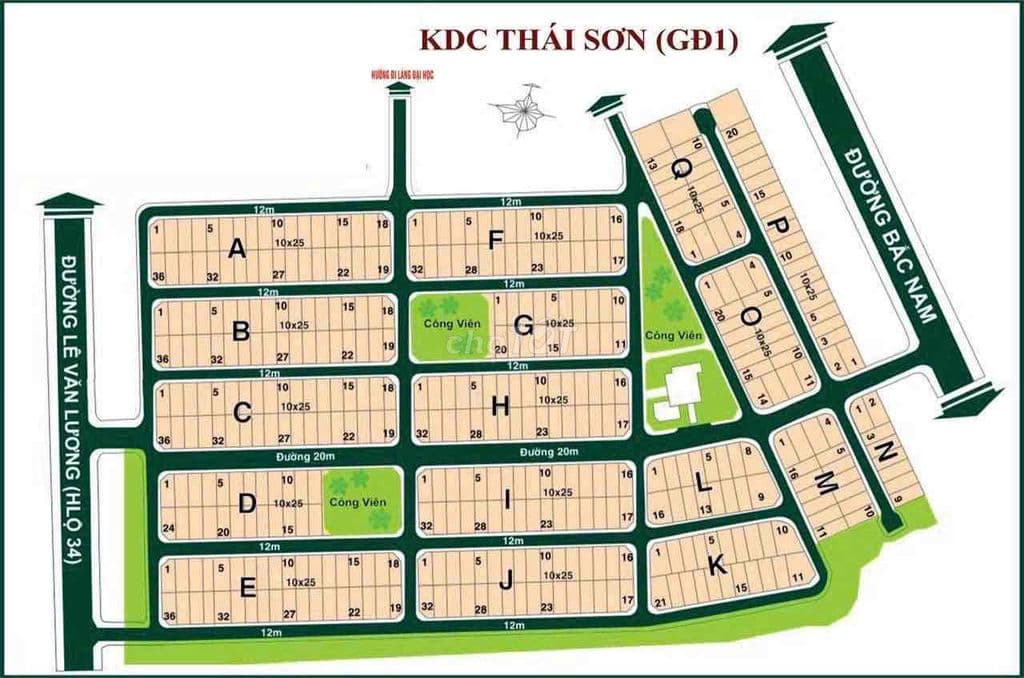 Đất KDC Thái Sơn - Bộ Quốc Phòng - Phước Kiển. 250m