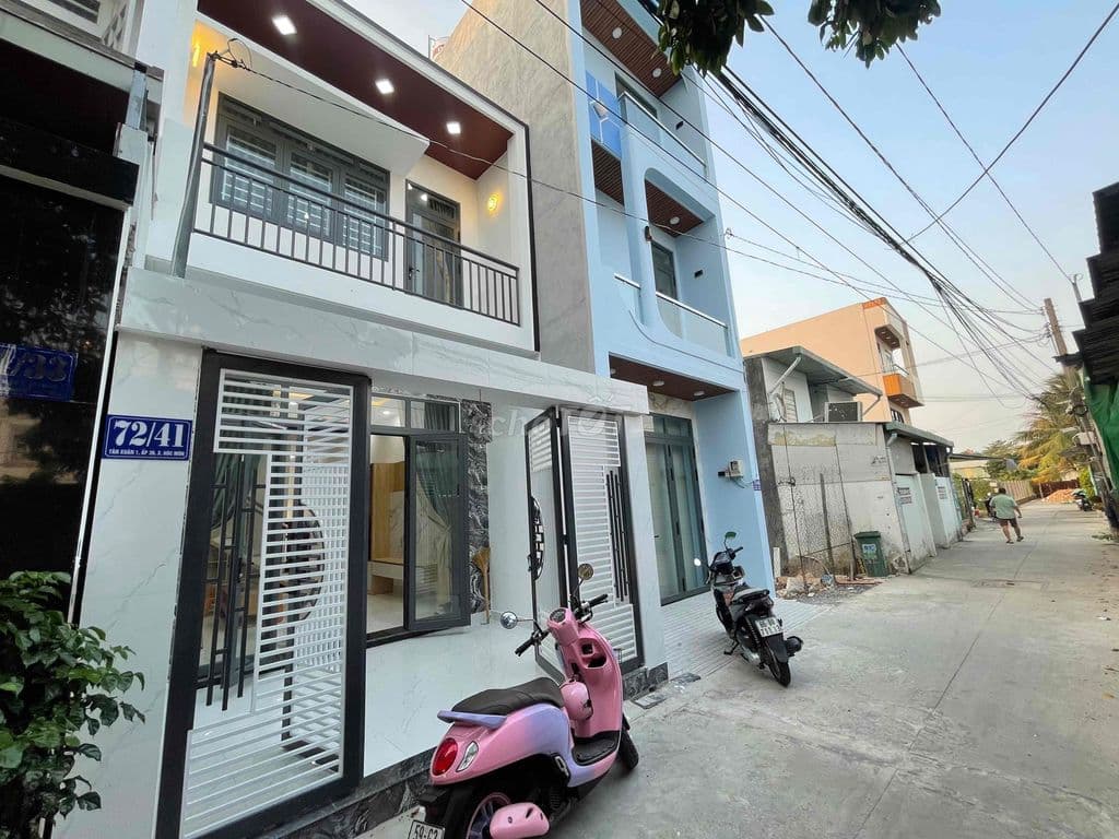 Nhà 1 Trệt 1 Lầu Đẹp full Nội Thất 4x20m Hẻm Ô Tô Tân Xuân 1 vào 100m