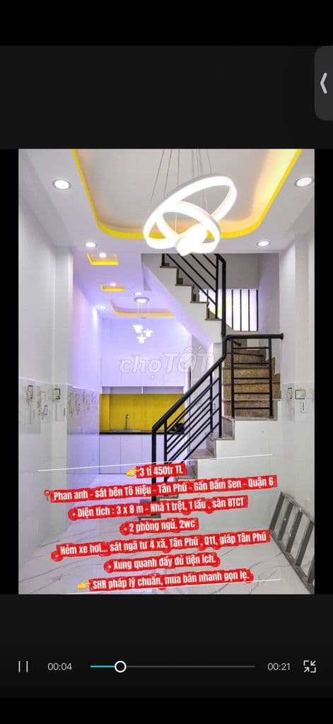 Chủ gấp bán - Nhà đẹp - 3 tỷ hơn xíu - Sát bên Luỹ Bán Bích tầm 5phút - Ảnh 2