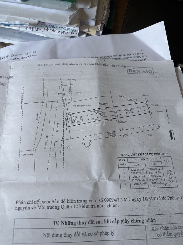 Bán dãy trọ quận 12 171m², sổ riêng, giá cả thương lượng