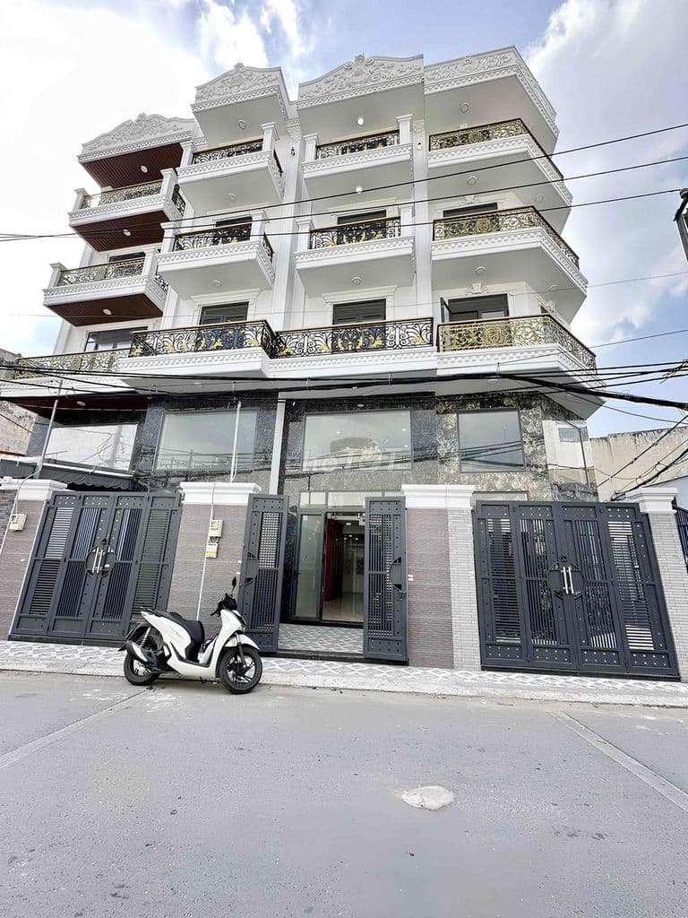 👉Mặt Tiền Đường xe hơi 8m Thông - Nhà Đúc 5 Tầng - DT: 4x15 (60m2), cạ