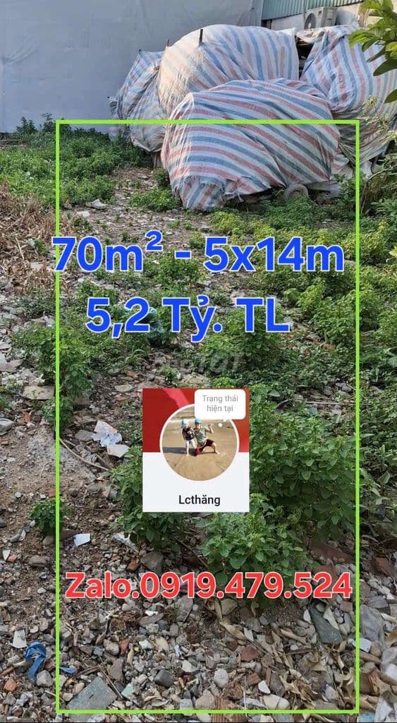 🔥 ĐẤT THỔ CƯ LÊ TRỌNG TẤN - AEON TÂN PHÚ - HXH. 70M² CHỈ 5,2 TỶ TL.