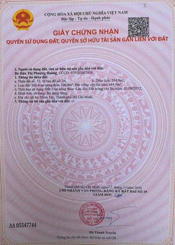 Bán Lô Đất Mặt Tiền Đường An Nhơn Tây Củ Chi TP HCM - Ảnh 2