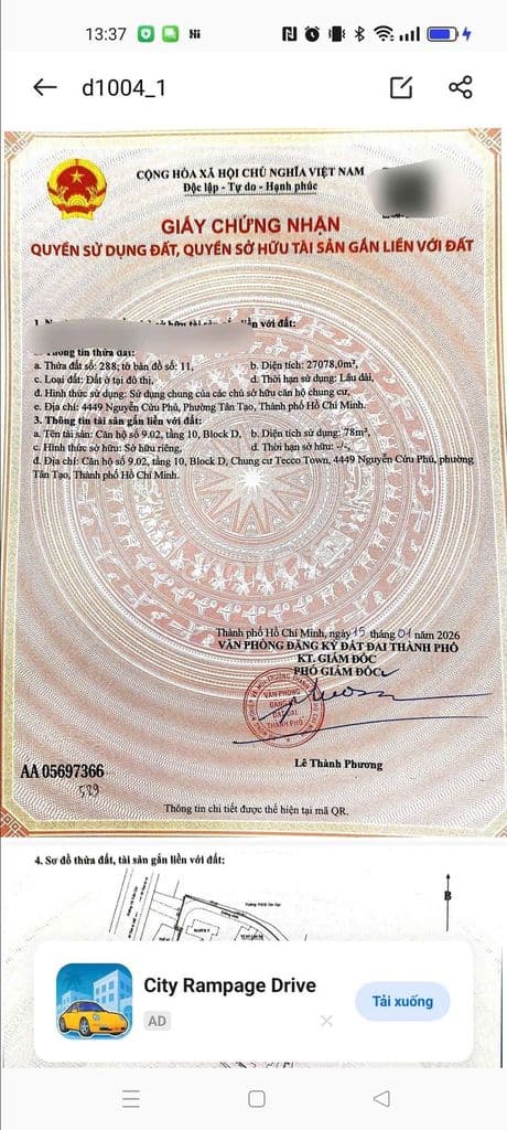 Bán chung cư 3PN 2Wc