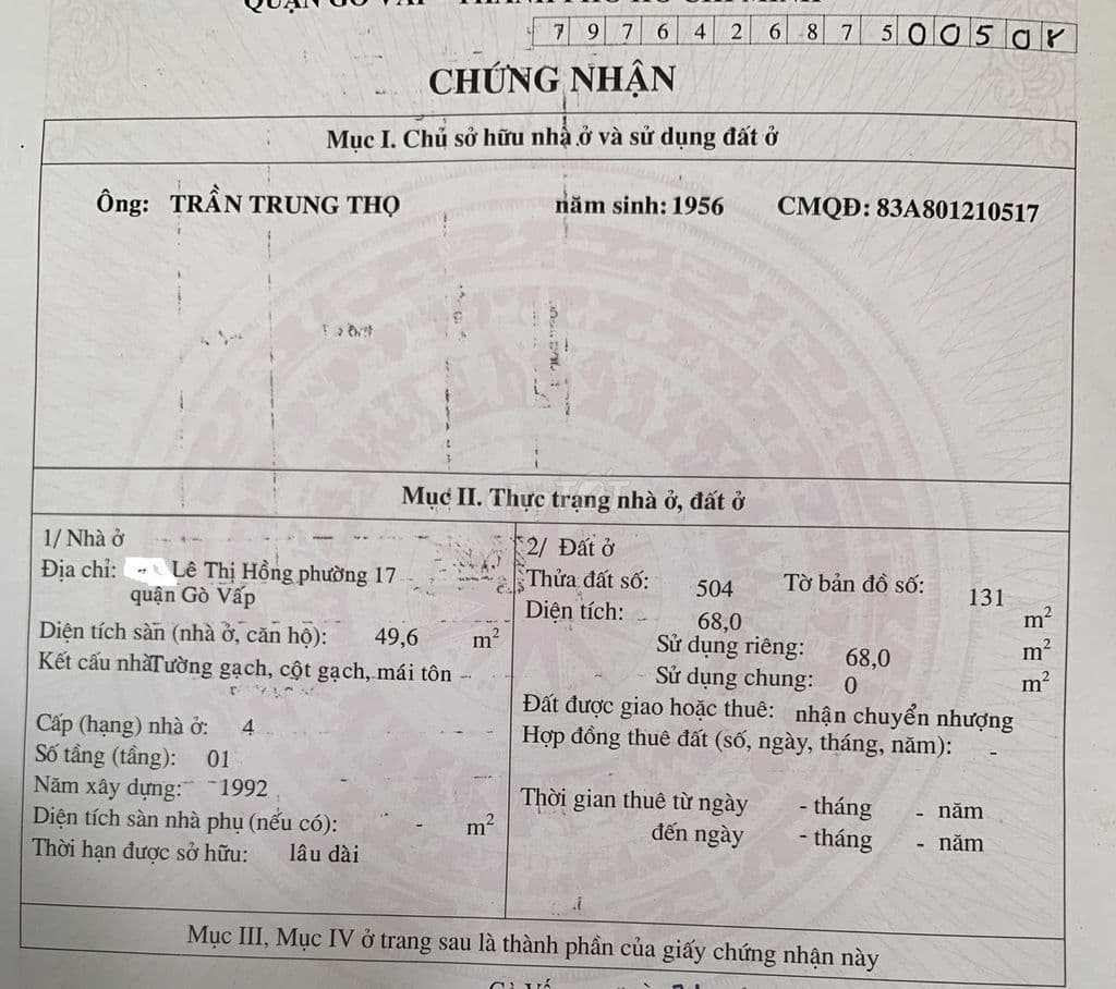 BÁN LÔ ĐẤT NGUYỄN OANH DT 4,25 X 18 Giá 11,5TY - Ảnh 3
