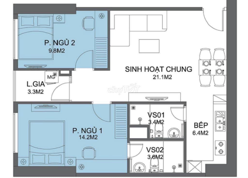 Căn hộ 2PN+2VS FLC garden City Đại Mỗ - Ảnh 2