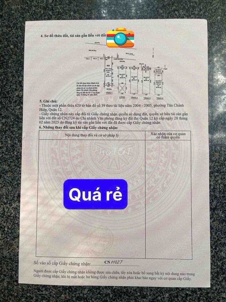 GIẢM NGAY 1 TỶ ĐỒNG SIÊU PHẨM NHÀ PHỐ 5 TẦNG 4x17M Q12 - Ảnh 2