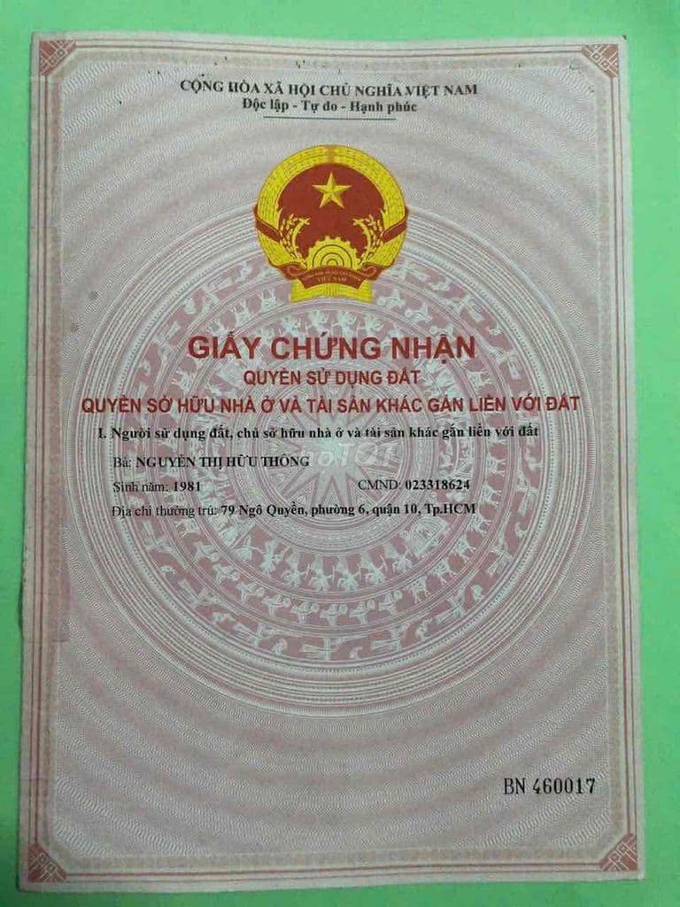 CHÍNH CHỦ BÁN NHANH NHÀ BÌNH TÂN KHU CHỢ BÀ HOM ĐÃ CÓ SỔ