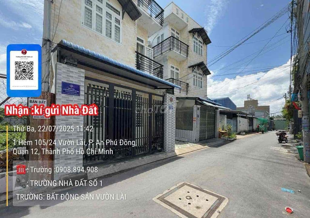 Bán đất hẻm 105 vườn lài an phú đông gần cầu - Ảnh 2