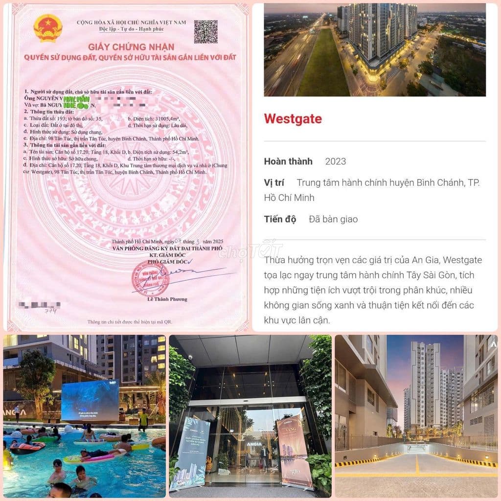 Bán giỏ căn hộ 59m2-2.65 tỷ, 69m2-3.15 tỷ, 85m2-3.6 tỷ Westgate An Gia - Ảnh 2