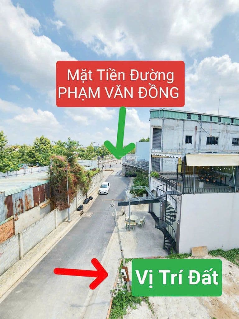 LÔ ĐẤT đường 8m- SÁT PHẠM VĂN ĐỒNG- ĐƯỢC XÂY LỬNG+3 LẦU
