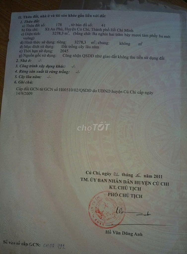 Bán gấp 120mX25m =3278m2 đất Củ Chi TPHCM 3Tỷ6 - Ảnh 2