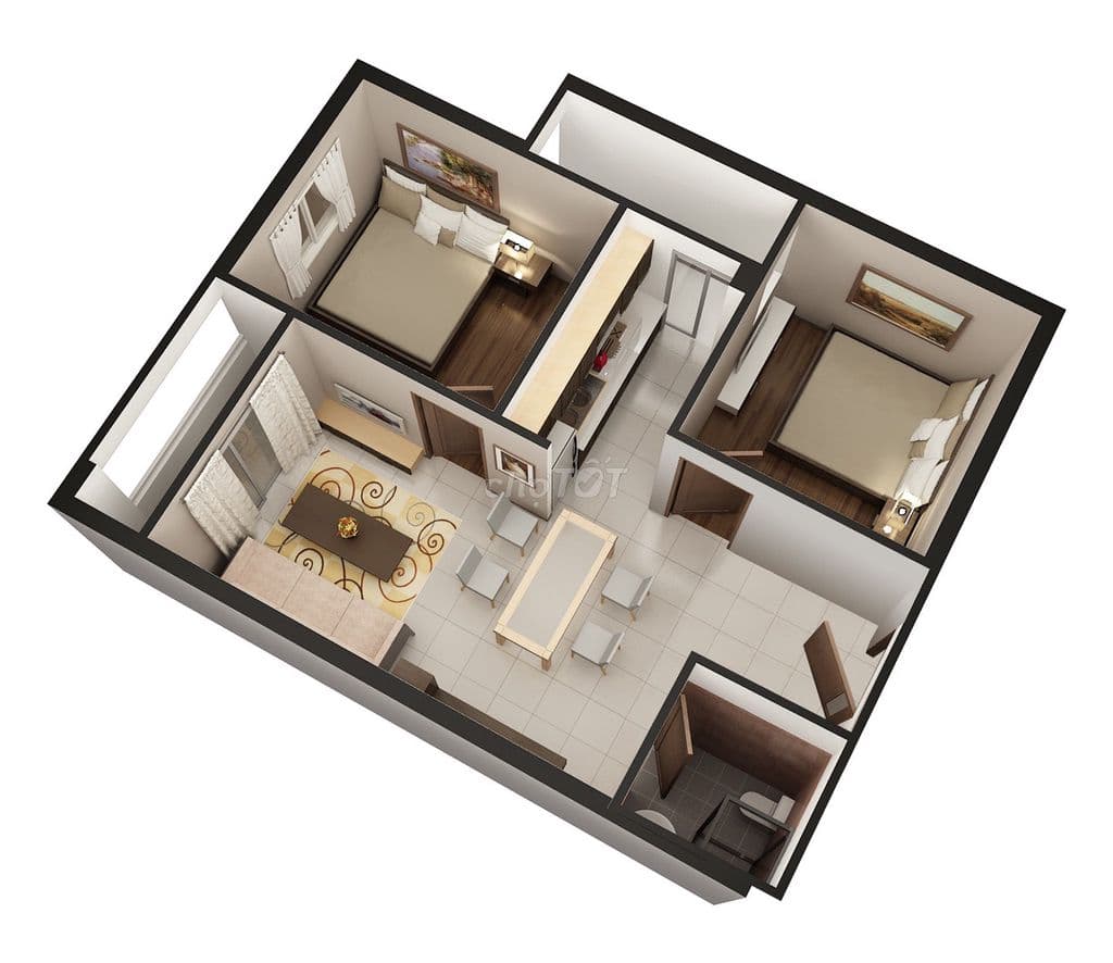 Chính chủ cần bán cc HQC Plaza đã có sổ hồng, 55m2 lầu 8. hỗ trợ bank - Ảnh 2