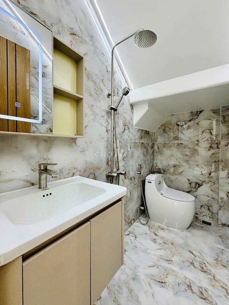 Nhà 60m hẻm oto Chu Văn An, Bình Thạnh xây 1 trệt 2 lầu. Sổ riêng sẵn - Ảnh 3