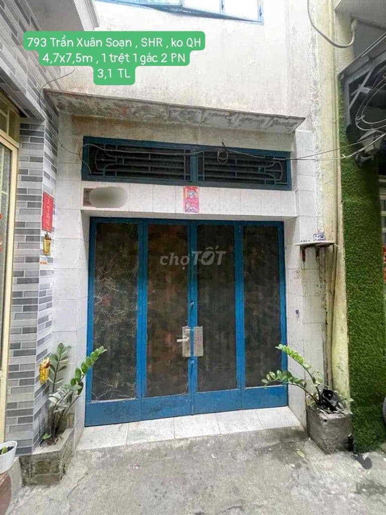 SHR vay bank ok- Trần Xuân Soạn - 4,7 x 7,5m - 2 PN - Ko Quy Hoạch