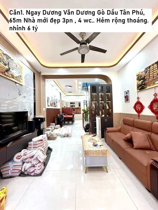 BÁN NHÀ MỚI CŨ TỪ 6 ĐÊN 7 TỶ HẺM XE HƠI TÂN PHÚ. GIÁ THƯƠNG LƯỢNG