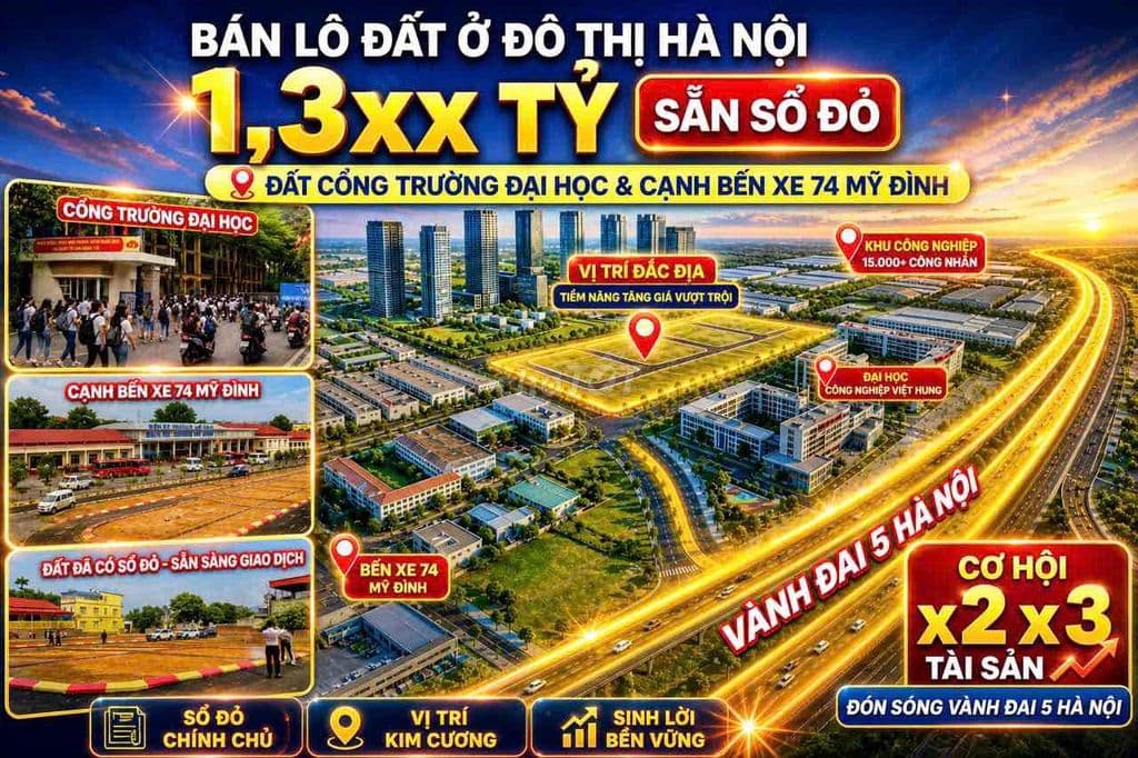Đất sổ đỏ đường vành đai 5 - Ảnh 2